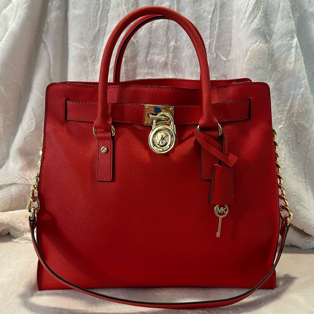 Michael Kors Hamilton Large tote in Mandarin - Gold Hardware